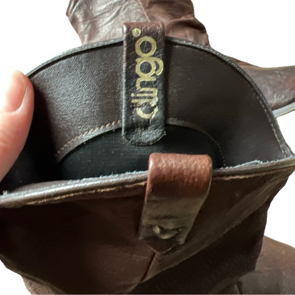 Vintage 80s Dingo Women’s Brown Leather Slouch Western Cowboy Boots, Size 7M - Picture 6 of 8